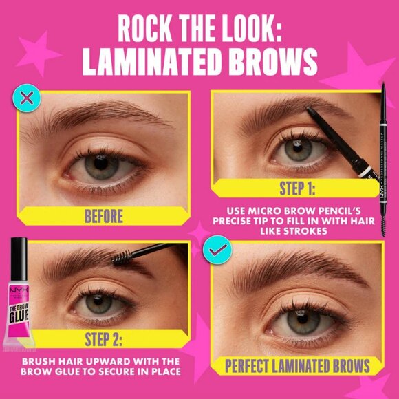 New NYX Micro Brow Pencil Blonde Eyebrow Defining Crayon - Dual Sided - Picture 4 of 8